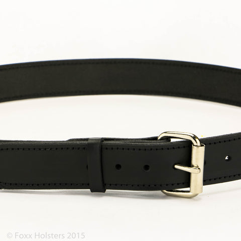 Foxx Holsters - Handmade Leather Gun Belt Black Leather