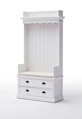 Nova Solo Halifax Entryway Coat Rack & Bench Unit