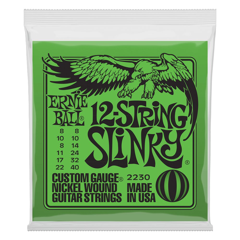 Ernie Ball Slinky Nickel-Wound Electric Guitar Strings | 12-String Slinky | 8-40
