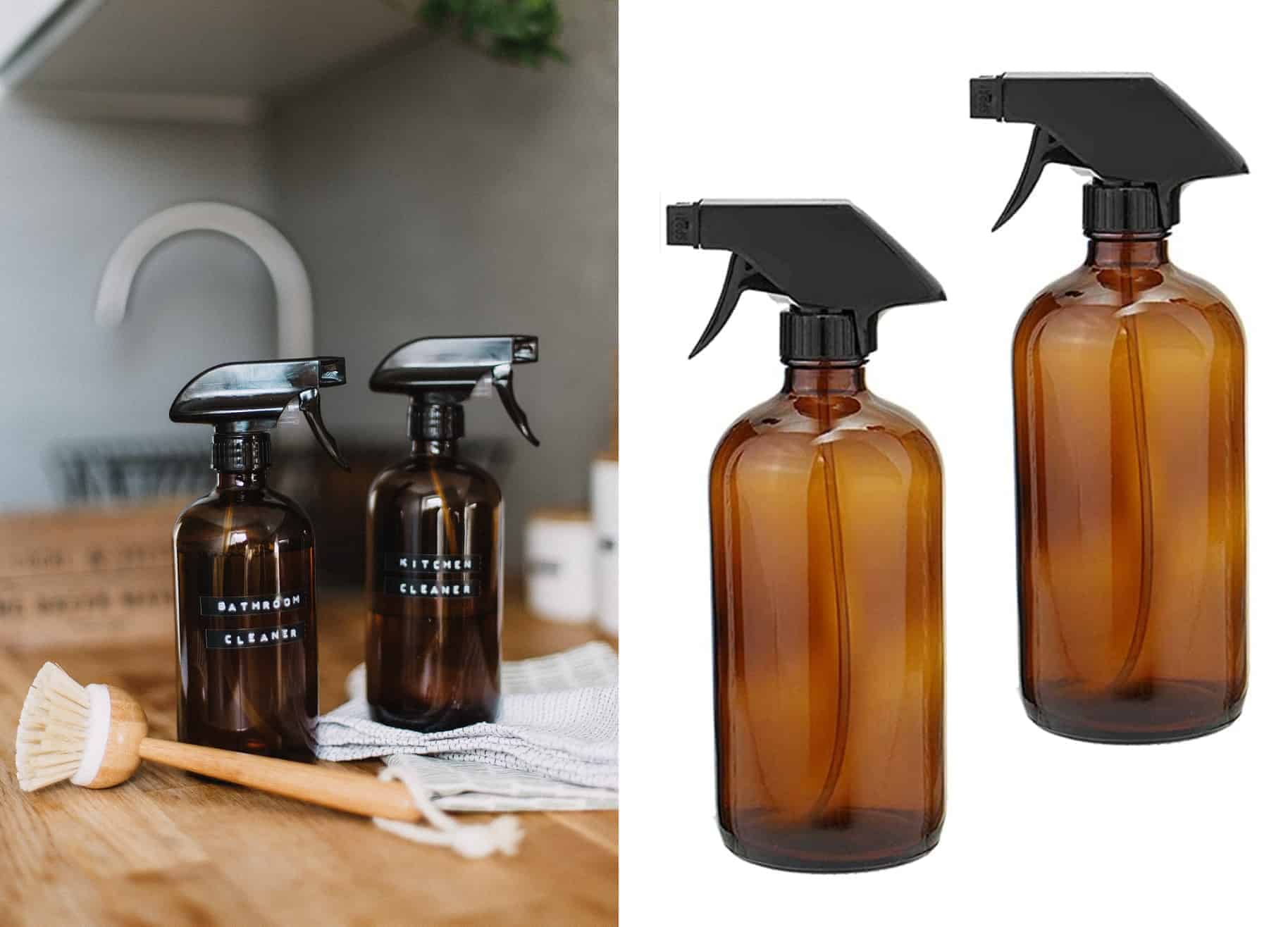 amber refillable spray bottles