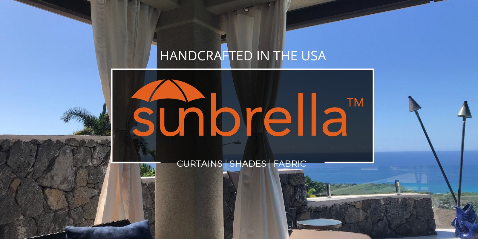Sunbrella® Grommet Top Outdoor Curtain | Canvas Collection Image 1