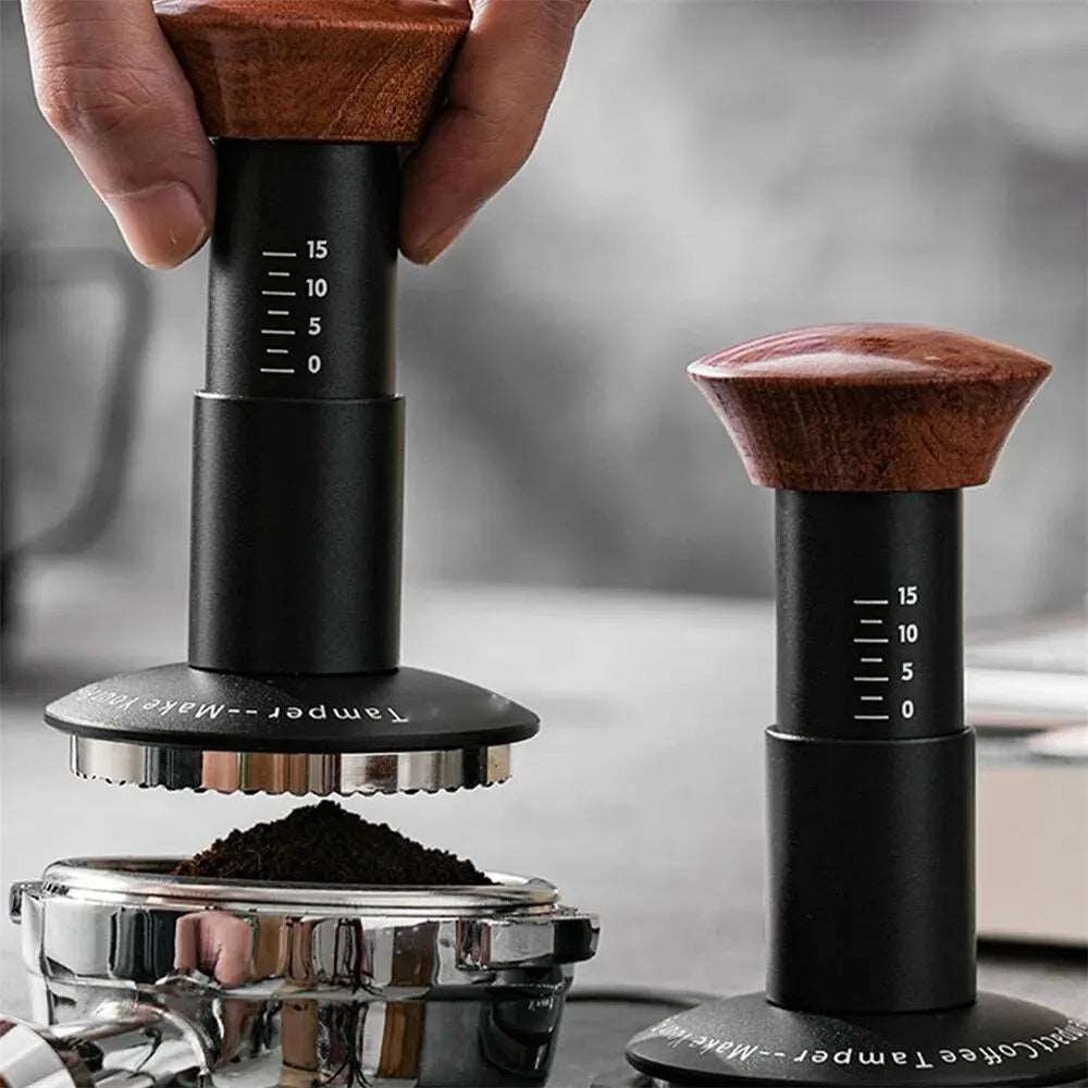 Precision Dual-Sided Coffee Tamper with Graduated Spring Design, Powerful Tamping Tool