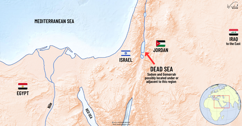Map of Sodom and Gomorrah
