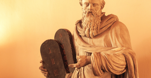 Moses Holding the Ten Commandments