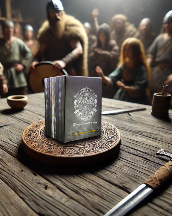 Intricately designed case for the Jorvik Ghost, capturing the Viking age allure.