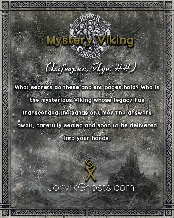 Brochure depicting the intricate narrative linked to the Jorvik Ghost's inception, highlighting the Viking heritage.