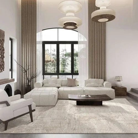 Tapis de salon beige