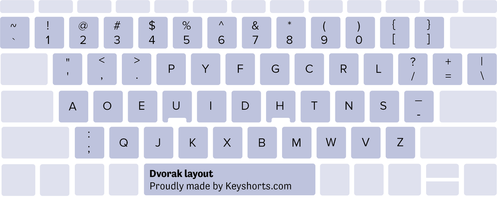 Dvorak Windows keyboard layout