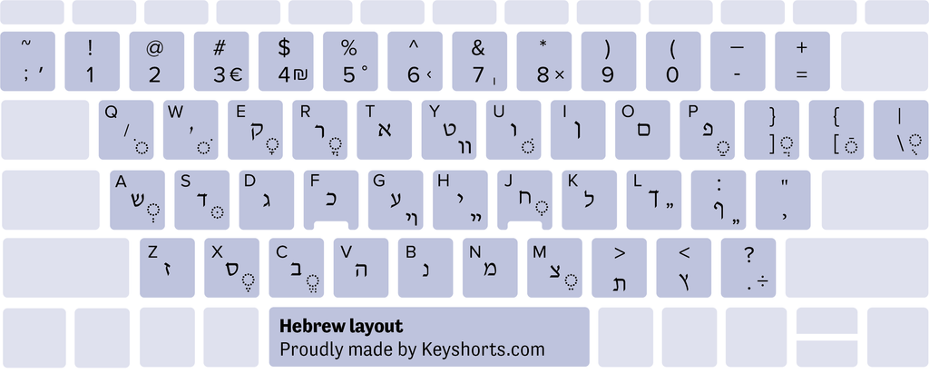 Ebraică Windows keyboard layout