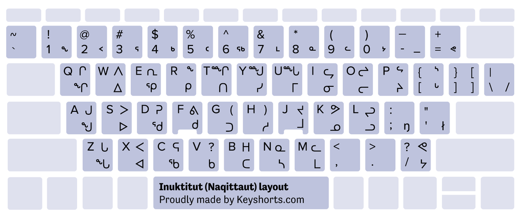 Inuktitut naqittaut Windows keyboard layout