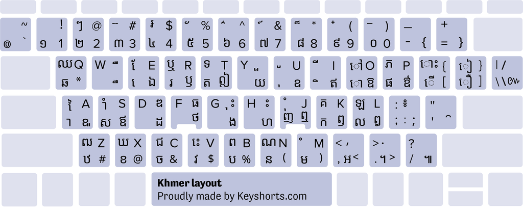 Khmer vinduer tastaturlayout