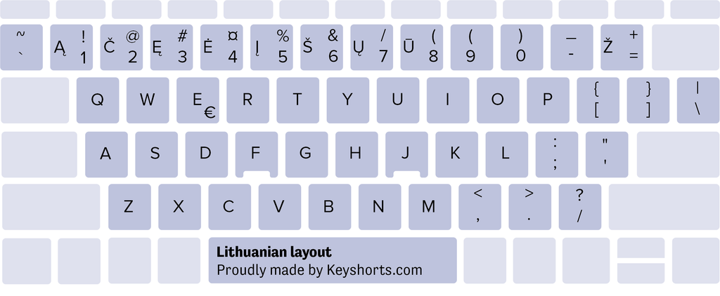 Lituaniană Windows keyboard layout