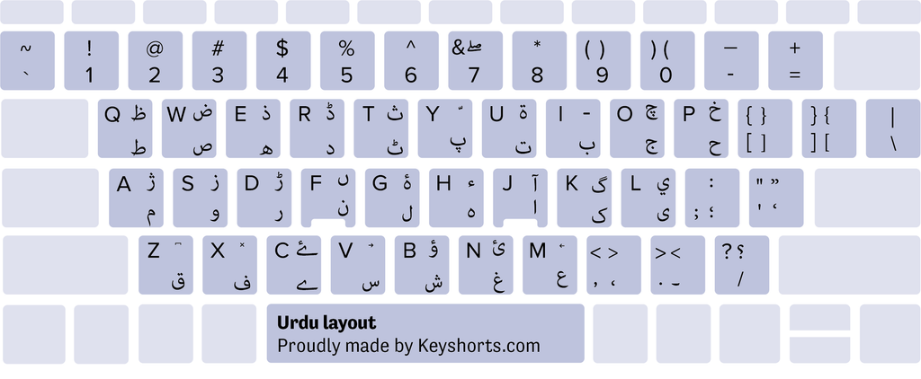Urdu Windows keyboard layout