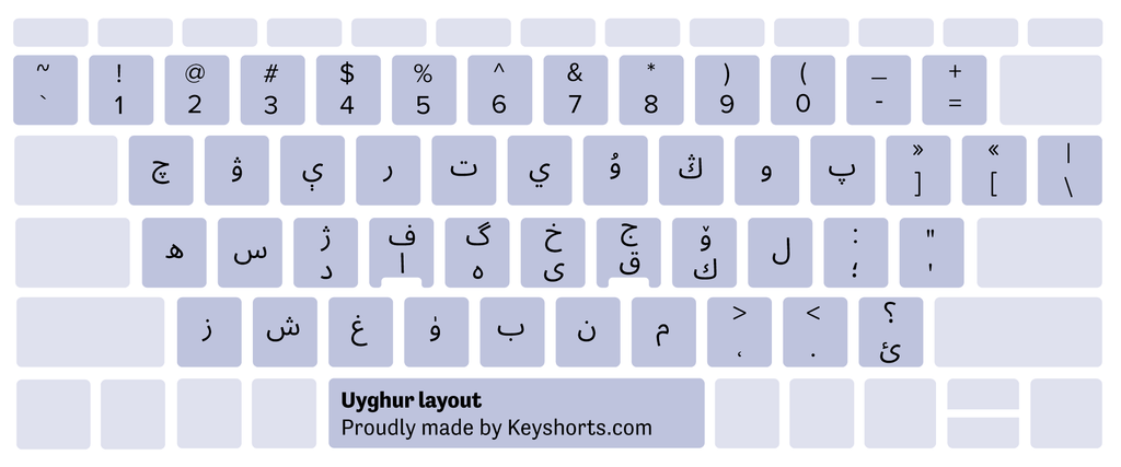 uigur Windows keyboard layout