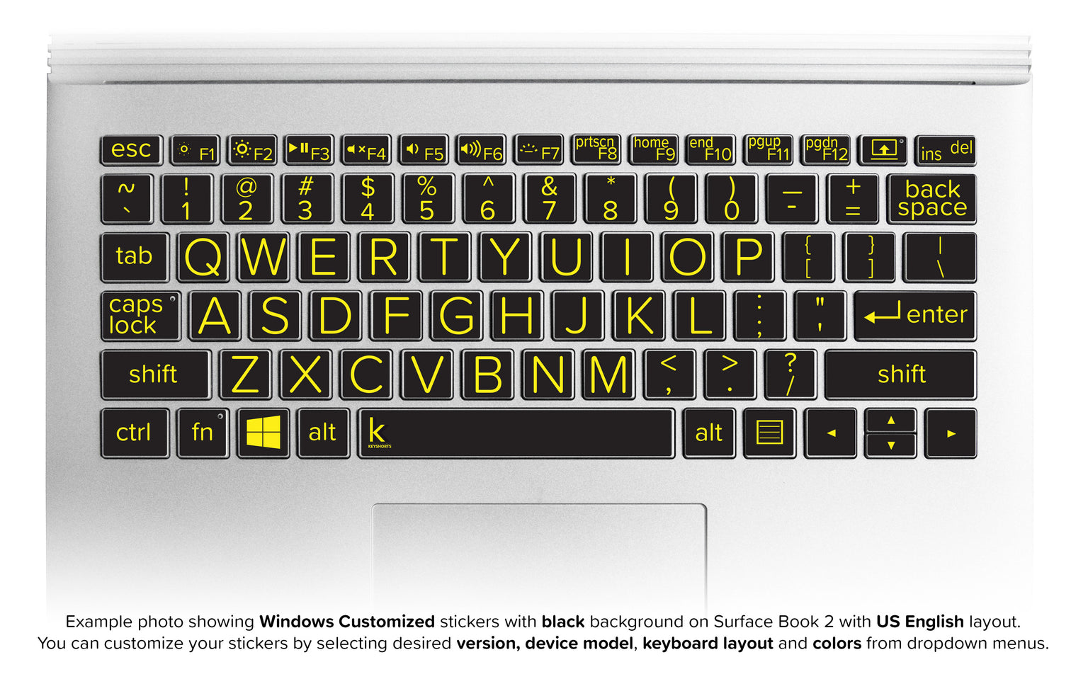 Accor inrichting staan Low Vision Keyboard Stickers with Large Print Type | Keyshorts