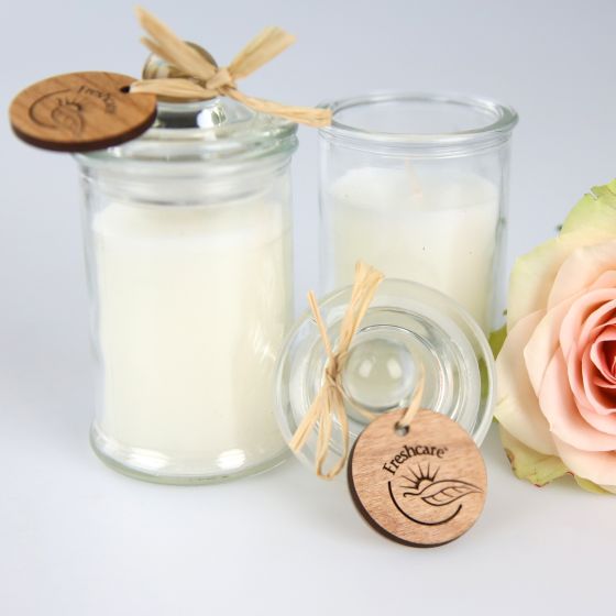 Promotional Candle with Engraved Wooden Gift Tag