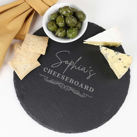 Engraved Slate Cheese Serving Board