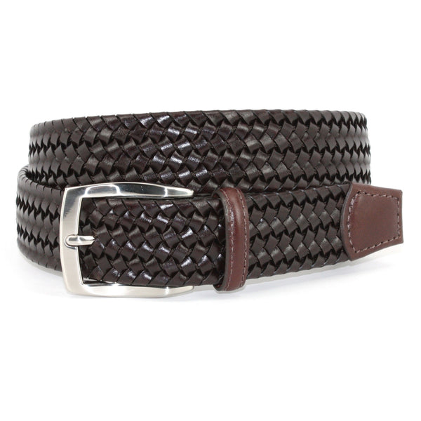 Torino Italian Woven Stretch Leather Belt | Austin's Big and Tall