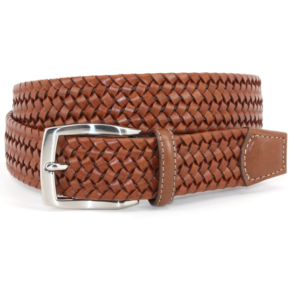 Torino Italian Woven Stretch Leather Belt | Austin's Big and Tall