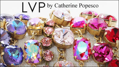 Catherine Popesco 12mm Large Stone Crystal Earrings - Scarlet Red