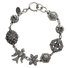 Catherine Popesco La Vie Parisienne Art Deco Shapes Crystal Bracelet