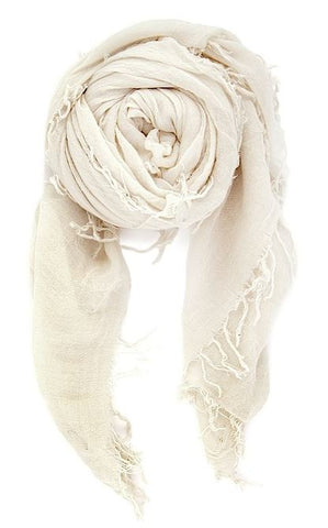 Chan Luu Cashmere and Silk Scarf Wrap - Eggshell