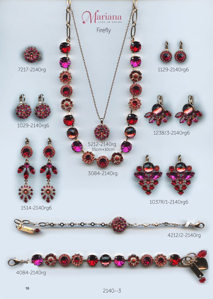 Mariana Jewelry Nature Catalog Swarovski Bracelets, Earrings, Necklaces, Rings Firefly Red Pink Page 1