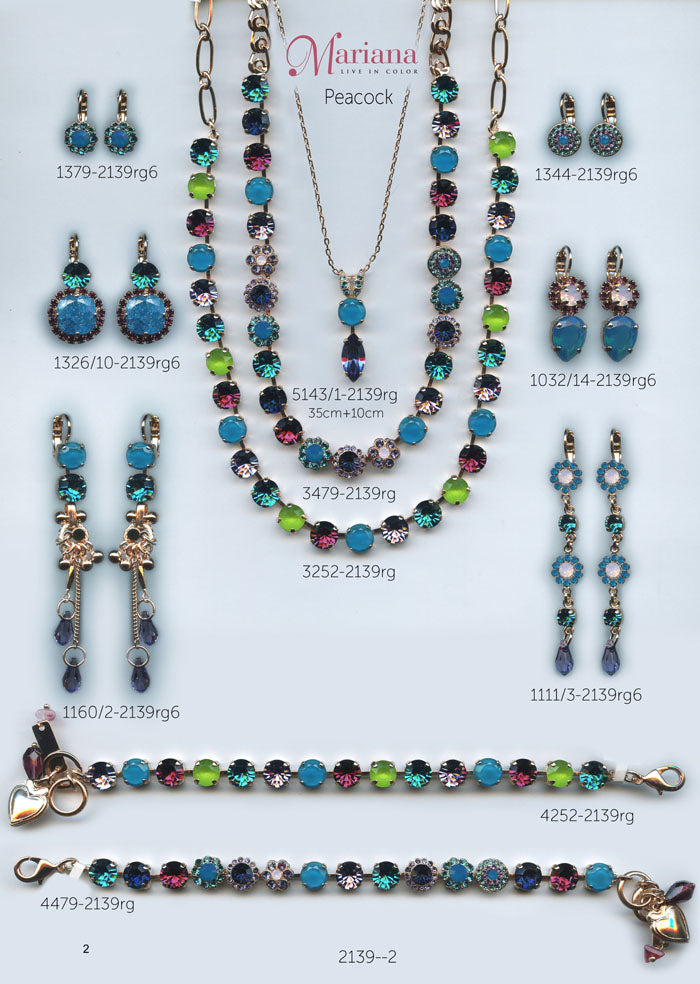 Mariana Jewelry Nature Catalog Swarovski Bracelets, Earrings, Necklaces, Rings Peacock Page 1