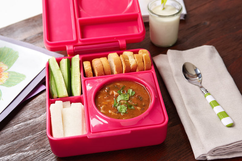 omiebox bento box with insulated thermos for kids