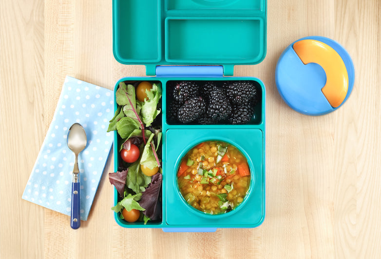 omiebox bento box with insulated thermos for kids