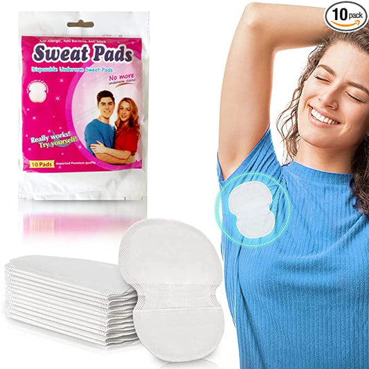 Underarm Sweat Pads Cotton Perspiration Absorbing Pads Reusable Armpit  Sweat Guard Bra Anti-Sweat and Anti-Odor Skin Tone(2Pcs)