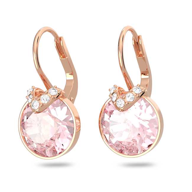 Bella V Drop Earrings Rose Gold-Tone