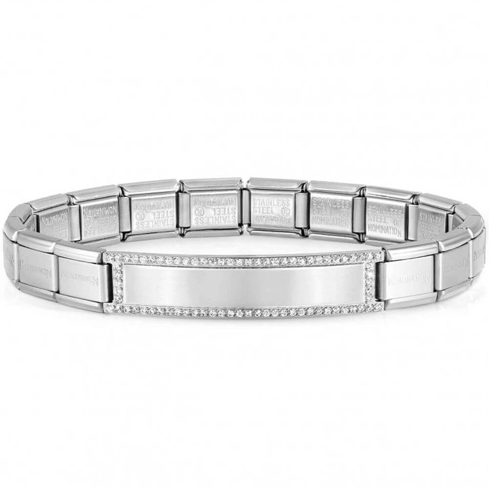 Composable CLASSIC Trendsetter Silver Tone Cubic Zirconia Bracelet