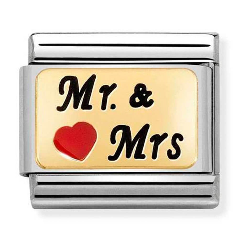 CLASSIC Composable Plates Mr & Mrs With Heart Charm