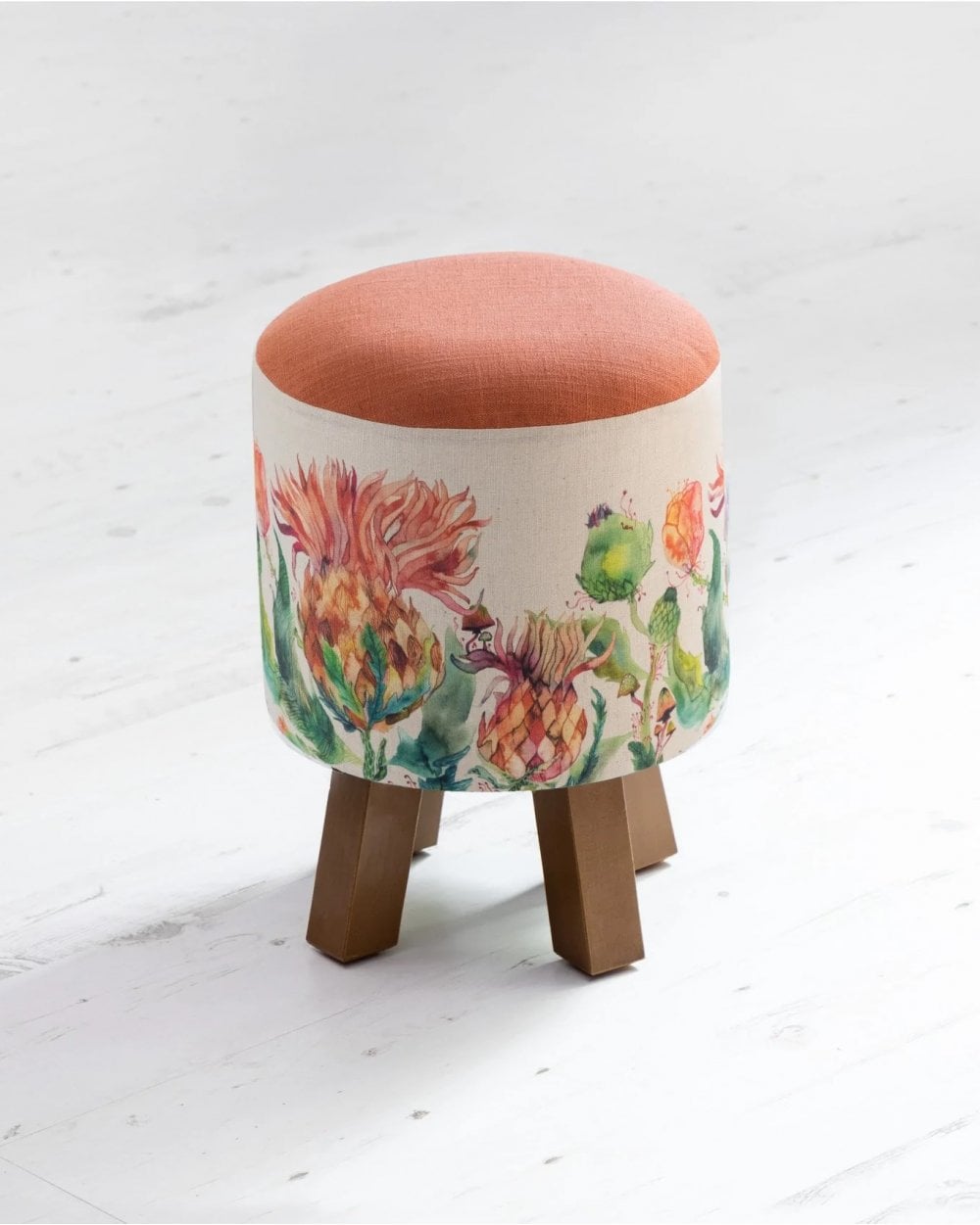 Enchanting Thistle Marigold Monty Footstool