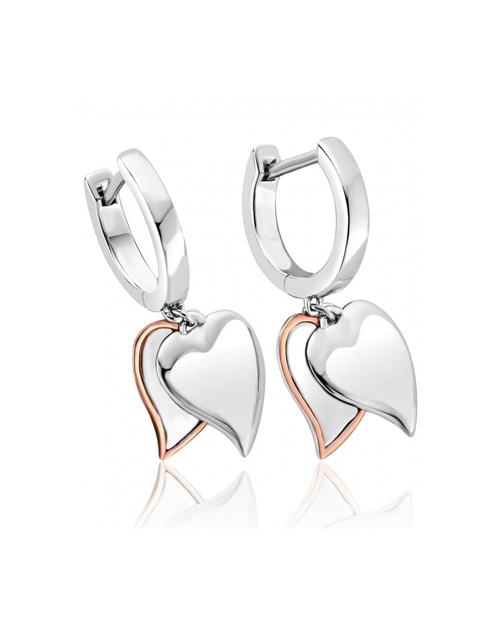 Cwtch Double Heart Drop Earrings