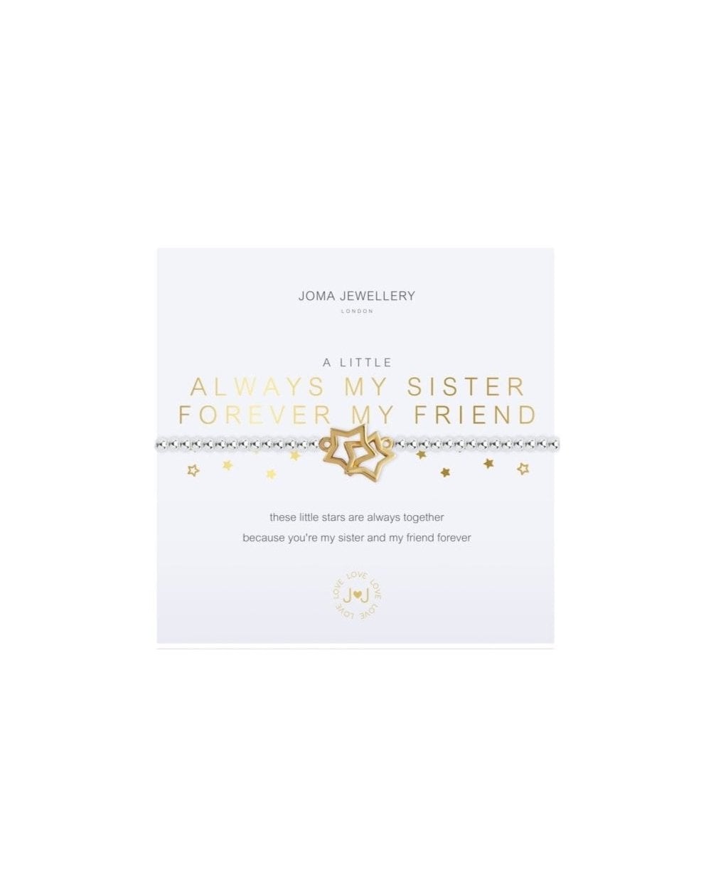 A Little Always My Sister, Forever My Friend Bracelet