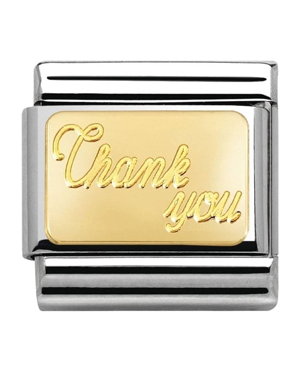 Classic Gold Engraved Signs Thank You Charm