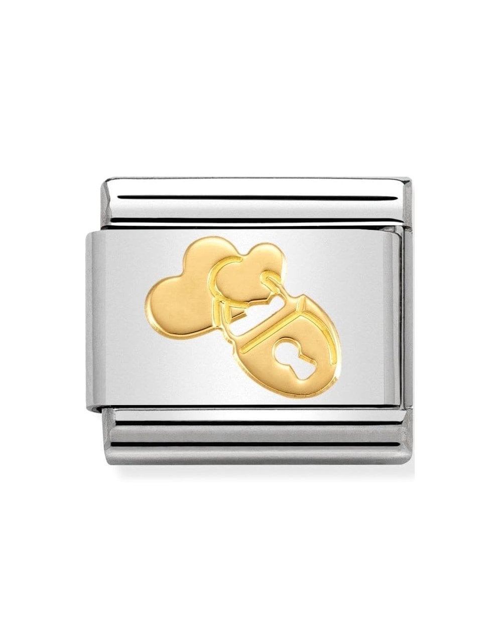 Classic Gold Symbols Padlock Hearts Charm