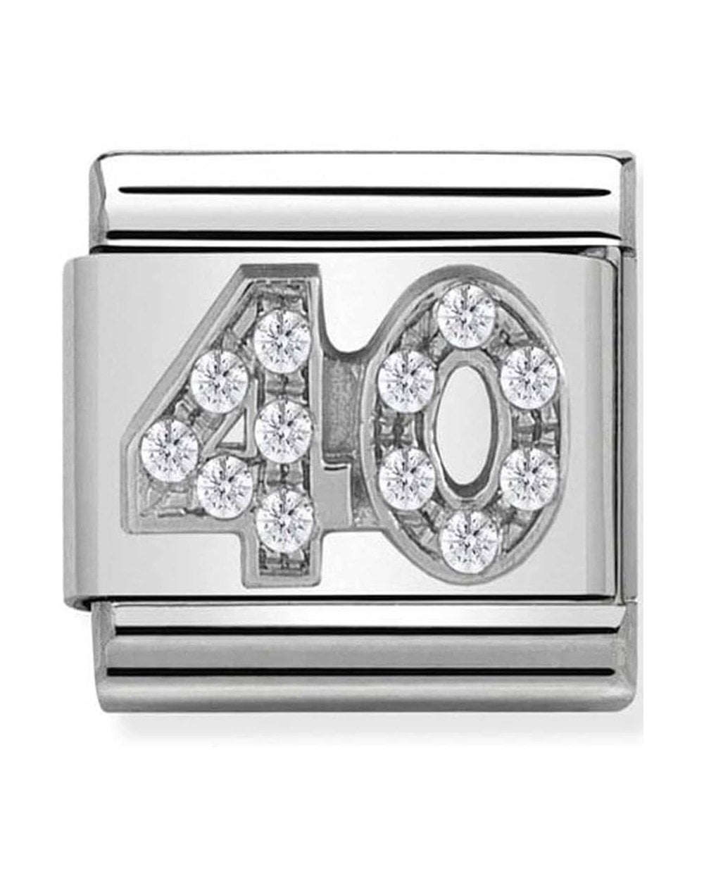 Classic Silvershine 40 CZ Charm