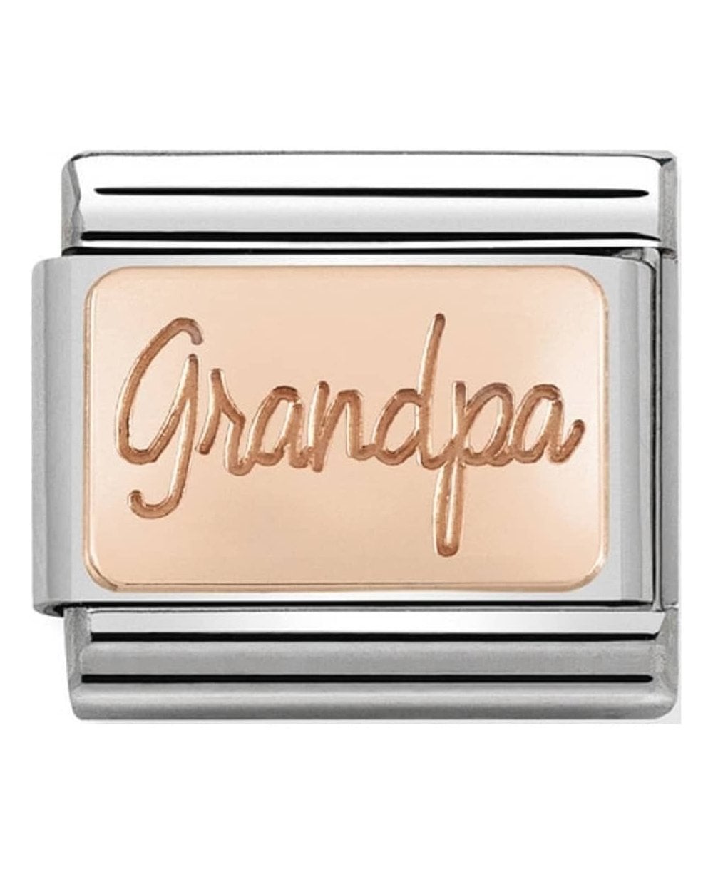 Classic Rose Gold Plates Grandpa Charm