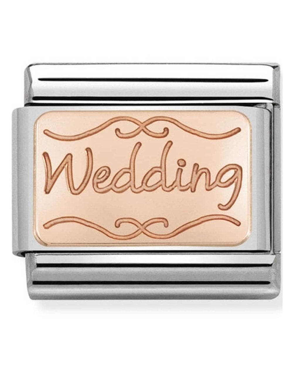 Classic Rose Gold Plates Wedding Charm