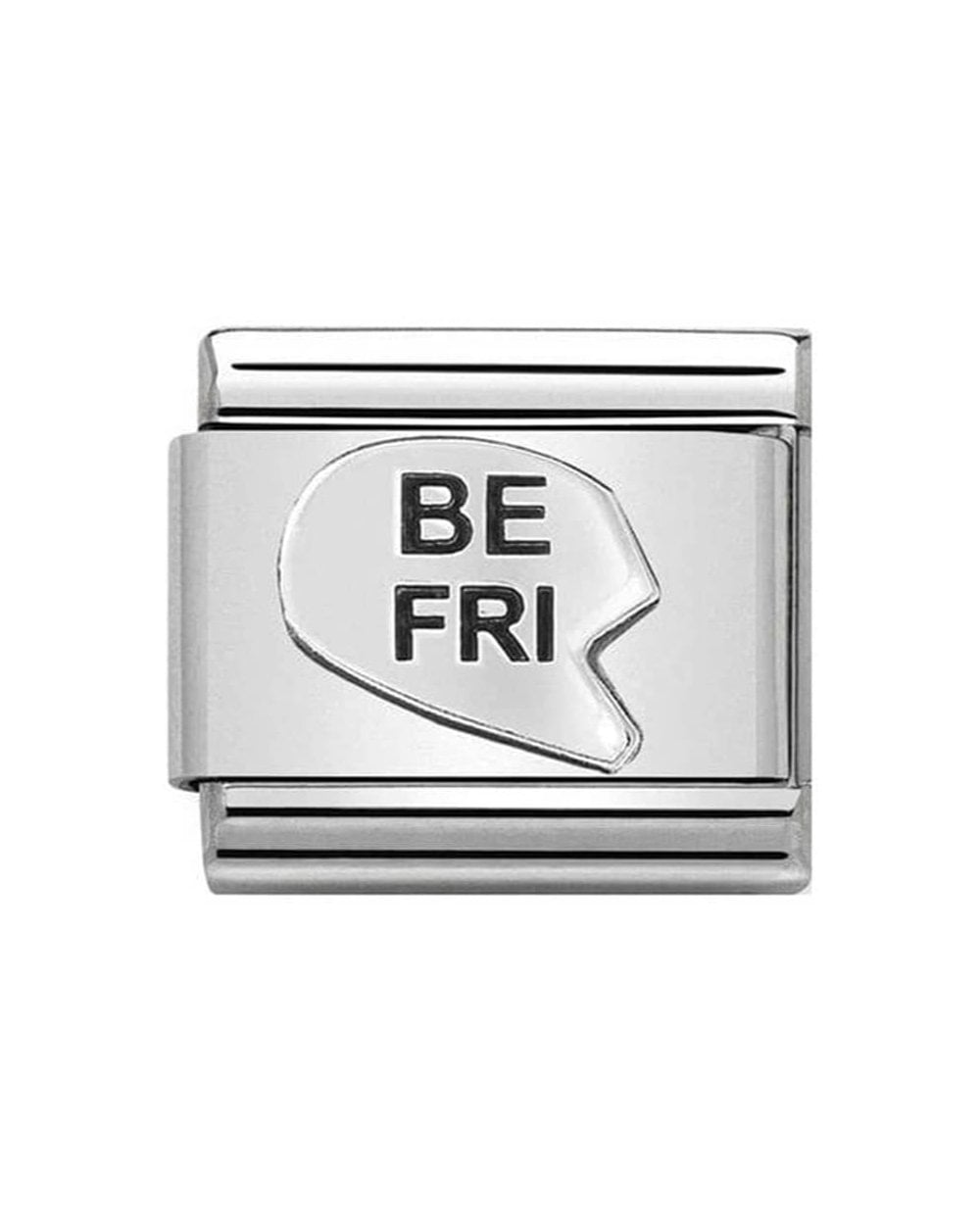 Classic Silvershine BE-FRI (Best Friend) Heart Charm