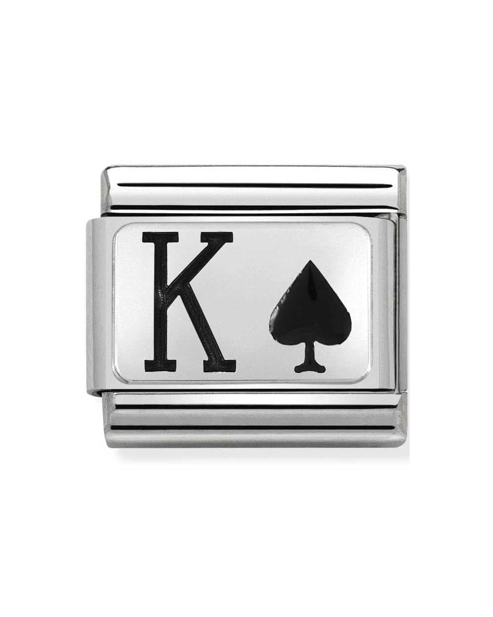 Classic Silvershine King of Spades Charm