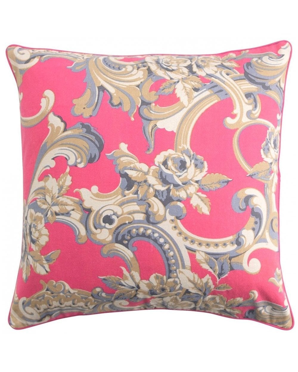 Cushion Plaster Roses Pink