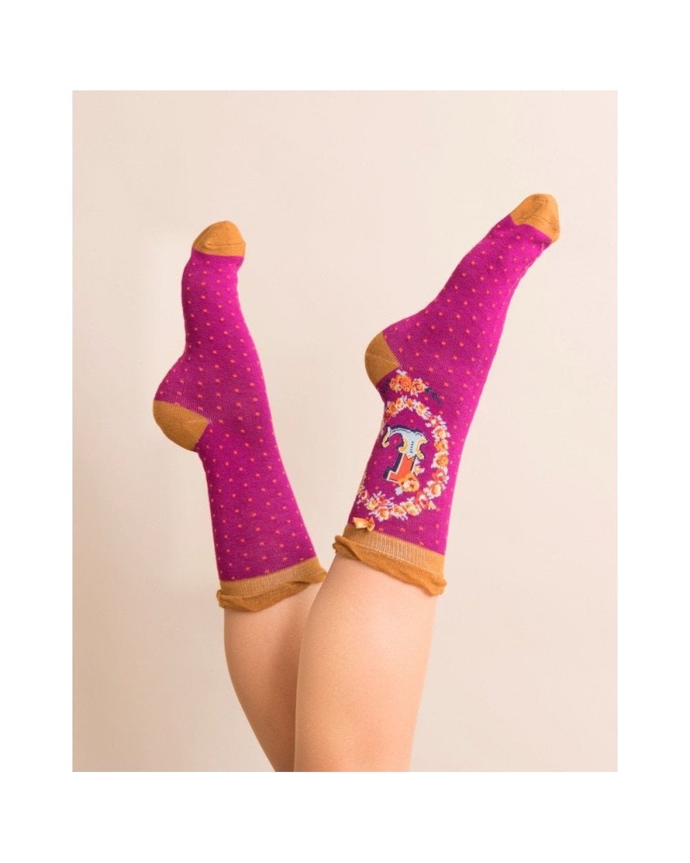 Ankle Sock- Letter L