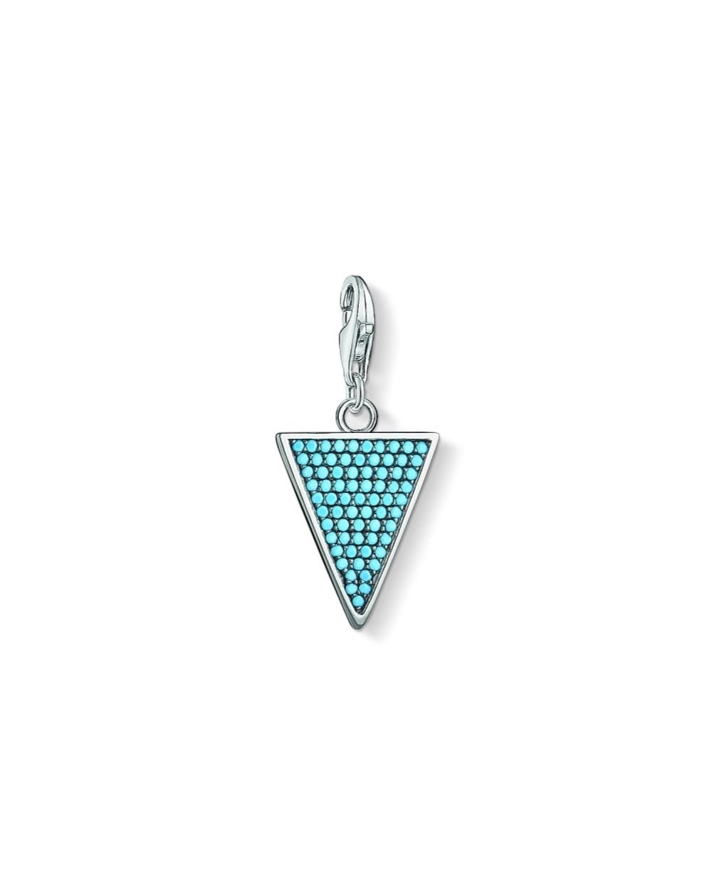 Blue Graphic Triangle Charm 1579-667-17