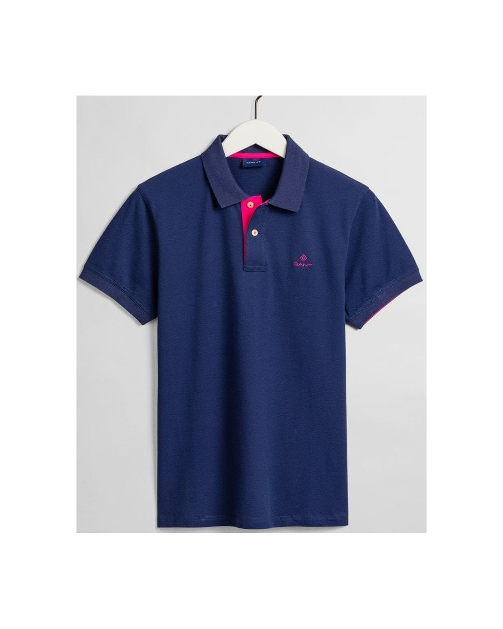 Contrast Collar Pique Polo Shirt