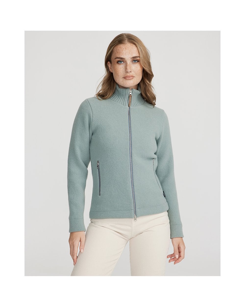 Claire Full Zip Knitted Windproof Sweater