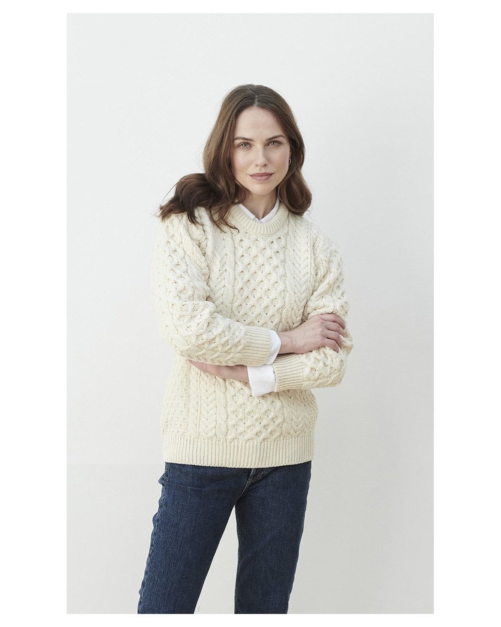 Inishmore Ladies Slim-fit Aran Sweater